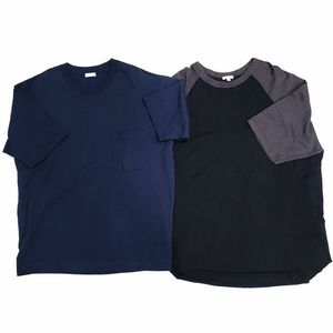 26●b156★【Lサイズ】良品 BEAUTY&YOUTH クリスピーコットン 樽型 ラグラン Tシャツ ワイド セット まとめ売り UNITED ARROWS