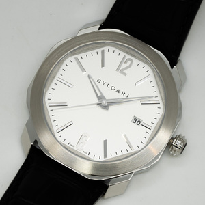 質イコー [ブルガリ] BVLGARI 腕時計 オクト ローマ OC41C6SLD 102779 白文字盤 メンズ 未使用品