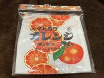 新品 品薄 マルカワ オレンジ フーセン ガム 巾着 小物入れ ポーチ セット お菓子 レトロ おやつ おもしろ雑貨 駄菓子 グッズ_画像2