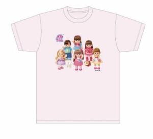 【限定品】XLサイズ 新品 メルちゃん コラボ tシャツ 男女兼用 カード付き 大人サイズ パイロット 人形/リカちゃん ピンク おもちゃ 玩具