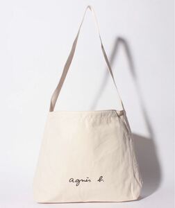【新品未使用】アニエスベー キャンパスショルダーバッグ 白