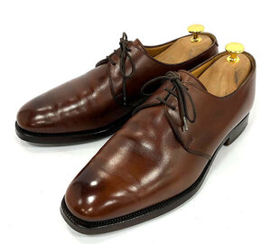 ▼【Lloyd Footwear×CROCKETT&JONES】ロイドフットウェア クロケット＆ジョーンズ製 3ホール プレーントゥシューズ 7 1/2E 靴 英国 RA5118