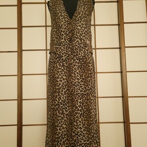 伊太利屋 セットアップ(ベスト+ロングスカート) レオパード M