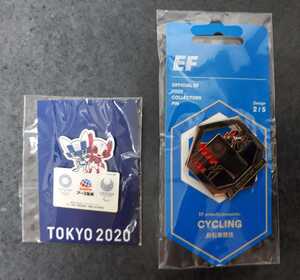 東京オリンピック ピンバッチ ピンバッジ 2020 アース製薬 EF 自転車 ミライトワ ピンズ 未使用