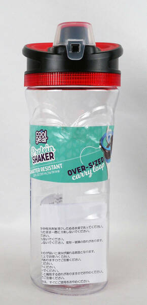 Cool Gear PROTEIN SHAKER プロテインシェーカー 20FL OZ(591ml)to fill line RED #8595