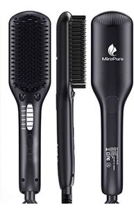 マイナスイオン ヘアアイロン 静電気防止 ストレートブラシ ブラシアイロン ストレートアイロン