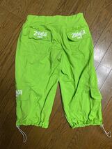 ZUMBA ズンバ パンツ カーゴパンツ ダンス ウェア フィットネス ナイロンパンツ ベト サイン 黄緑 イエロー PANTS ロング グリーン レア_画像5