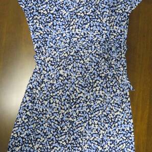 【A day in the life 白と青系のデザインが鮮烈なフレンチスリーブのワンピース】ア・デイ・イン・ザ・ライフ★UNITED ARROWS