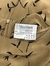 美品　MAX MARA マックスマーラ　レディース　ブラウン　花柄　シルク100 半袖　ワンピース　38表記_画像3