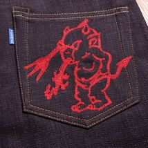 当店別注! テッドマン TEDMAN デニム DEVIL-005-RED【31インチ】刺繍入 送料無料 ジーンズ メンズ ボトムス アメカジ エフ商会_画像3