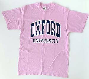 ★送料無料 超美品 FRUIT OF THE LOOM フルーツオブザルーム 半袖Tシャツ ピンク サイズS レディース 女性用 OXFORD UNIVERSITY