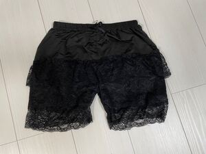 ショートパンツ レース 3分丈見せパン 安全パン ブラック21080905