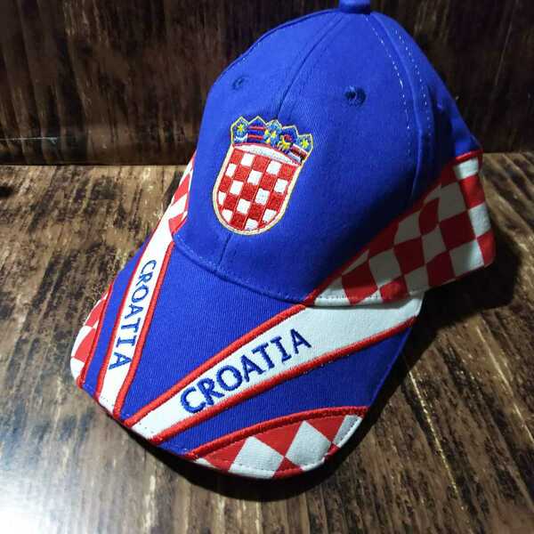 ● 表記サイズ50-54「クロアチア HRVATSKA キャップ」帽子 フルヴァツカ 刺繍