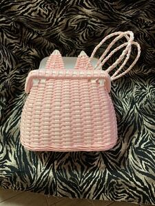 ハンドメイド エコクラフト 猫耳カバン&ポーチ