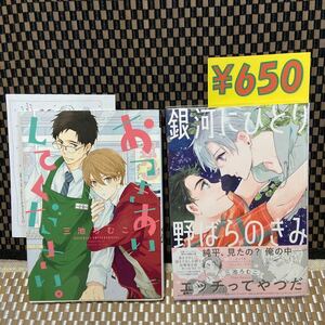 BL 【三池ろむこ】セット　　銀河にひとり野ばらのきみ（美品）/おつきあいしてください。（中古感あり）（393）