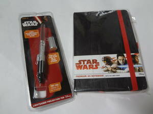  Star * War zSTAR WARS dozen Bay da- art premium A5 Note + LIGHTSABER light saver pen set exhibition goods 