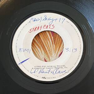 STRAY CATS (She's) Sexy + 17 (7, 45 RPM, Single, US Test Pressing) ロカビリー ストレイキャッツ