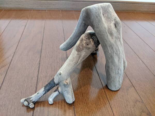 ☆天然流木 水槽 1点物×2点セット アクアリウム オブジェ アート 大25×20.5×8cm 小19×15×5cm 大和川 爬虫類 インテリア