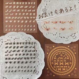 ネイルシール アルフェベット 数字 ホワイト ブラック ネイルパーツ シール デコレーション