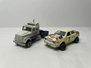 Majorette ミニカー 2個 アウディ クアトロ 1/58 No.221 NASA トレーラー 1/67 マジョレット フランス製 AUDI QUATTRO