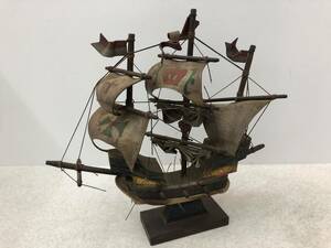 Art hand Auction [G-9]复古FALCON帆船, 木制饰品, 手工制品, 内部的, 杂货, 装饰品, 目的