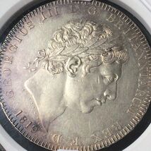 ■激希少■【NGC UNC DETAILS】1819年LIX イギリス 英国 ジョージ3世 クラウン銀貨 アンティークコインWW149321Y_画像9