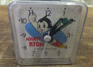 *.-508 Astro Boy put clock used operation OK eyes ... retro rare rare size : width 5.5cm thickness 2.5cm * battery is not attached,. preparation please 