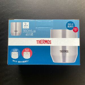 サーモス 真空断熱カップ 360ml ステンレス 2個セットJDH-360P S