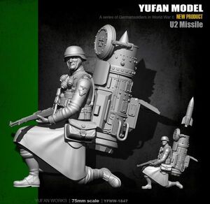 送料無料…1/24 WW2 ナチス SS 親衛隊 ロケットマン 兵士 ソルジャー 未塗装 レジン製 組み立て キット フィギュア ガレージキット H079