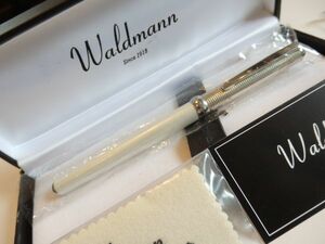 ◆【新品・未使用】ワルドマン　Waldmann 万年筆　ペン先：14K585ソリッドゴールド M キャップ：スターリングシルバー　