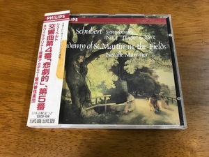 V2/CD シューベルト 交響曲第4番「悲劇的」 第5番 ネヴィル・マリナー アカデミー室内管弦楽団 国内盤/大帯付き