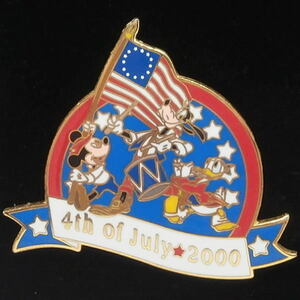  Disney Mickey & Donald & Goofy 2000 year 7 month 4 day pin independent memory day 5000 piece limitation WDW Disney world USA