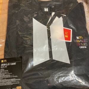 BTS バンタン 防弾少年団 マック Mcdonald's☆マクドナルド CREW S/S T-SHIRT ブラック XXL