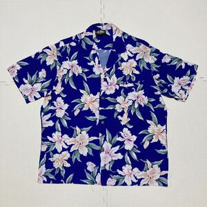 PARADISE BAY パラダイスベイ ハワイ製 アロハシャツ ガラシャツ 半袖シャツ M 花柄