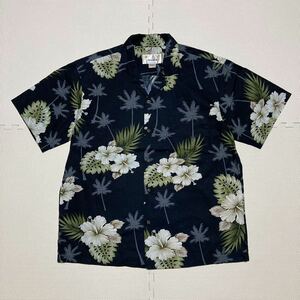 ALOHA HAWAII アロハシャツ ガラシャツ 半袖シャツ L 花 ヤシ