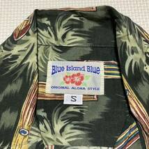 BLUE ISLAND BLUE アロハシャツ ガラシャツ 半袖シャツ S ボード_画像3