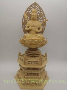 最新作 虚空蔵菩薩 置物 仏教工芸品　木彫仏教　精密彫刻　極上品　仏師で仕上げ品 