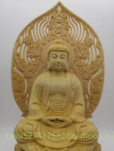 極上彫 木彫仏像 薬師如来 仏像 薬師如来像 置物 仏教美術 仏教彫刻　総檜材製　_画像6