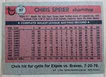 ★CHRIS SPEIER TOPPS 1981 #97 MLB メジャーリーグ 大リーグ VINTAGE ビンテージ クリス スパイアー MONTREAL EXPOS エクスポズ 遊撃手_画像2