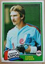 ★CHRIS SPEIER TOPPS 1981 #97 MLB メジャーリーグ 大リーグ VINTAGE ビンテージ クリス スパイアー MONTREAL EXPOS エクスポズ 遊撃手_画像1