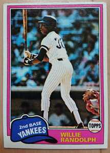 ★WILLIE RANDOLPH TOPPS 1981 #60 MLB メジャーリーグ 大リーグ VINTAGE ビンテージ ウィリー ランドルフ NEW YORK YANKEES ヤンキース