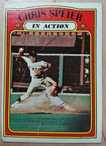 ★CHRIS SPEIER TOPPS 1972 #166 MLB メジャーリーグ 大リーグ VINTAGE ビンテージ クリス スパイアー SF GIANTS ジャイアンツ IN ACTION