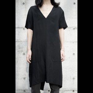 新品タグ 未着 nude:masahiko maruyama NU-1501 PULL OVER BIG SHIRT 2020SS サイズ2 黒 定価、38.000+税 日本製