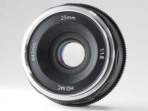 * rare beautiful goods *pa- gear Pergear 25mm F1.8 black FUJI X mount 619#0003 #2374