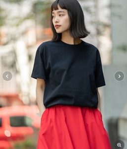 giru Dan big Silhouette oversize plain short sleeves T-shirt black M