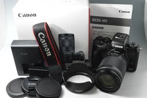 #5273 【美品】 Canon キヤノン EOS M5 レンズキット EF-M18-150mm F3.5-6.3 IS STM付属 EOSM5-18150ISSTMLK