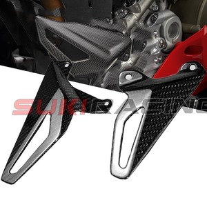 送料無料 Ducati パニガーレ V4 V4S 2018 2019 2020 rearset ヒールガード プレート カバー プロテクター カーボンファイバー オートバイ