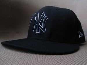 ニューヨーク ヤンキース NEW ERA NY スクリプト ロゴ 刺繍 ウール ベースボールCAP キャップ ブラックNew York Yankees NEWERA田中将大MLB