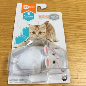 HEXBUG ヘックスバグ 猫用 おもちゃ Go! Go! 突撃マウス! ホワイト ねこ ネズミ ねずみ