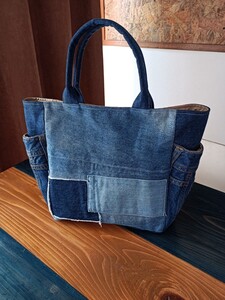 トートバッグ ハンドメイド デニムリメイク